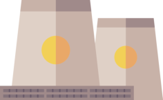 Nuclear Plant Sketch Style Svg Vector, Free Vectors File